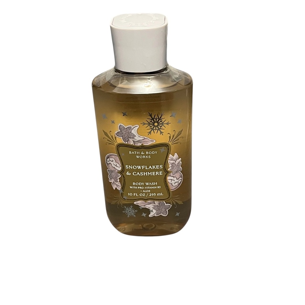 Bath & Body Works Snowflakes & Cashmere Body Wash 10oz Vanilla Caramel Woods New